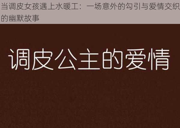 当调皮女孩遇上水暖工:一场意外的勾引与爱情交织的幽默故事