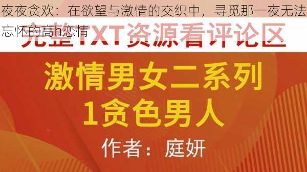 夜夜贪欢：在欲望与激情的交织中，寻觅那一夜无法忘怀的高h恋情
