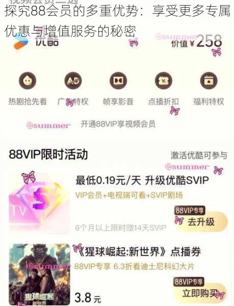 探究88会员的多重优势：享受更多专属优惠与增值服务的秘密