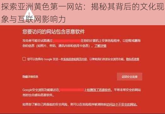 探索亚洲黄色第一网站：揭秘其背后的文化现象与互联网影响力